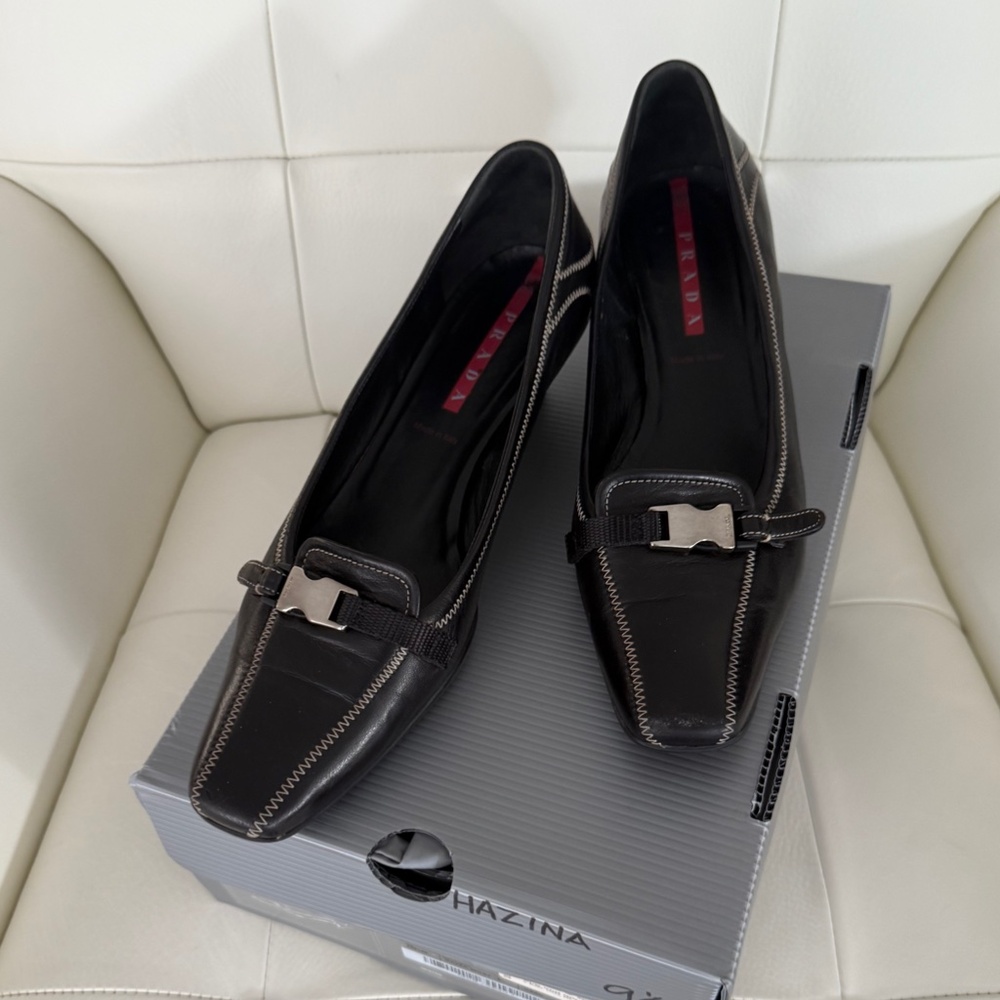 Prada Hazina Black Nappa Pump 9.5M